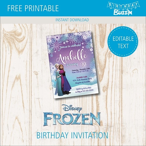 Frozen birthday party Invitations