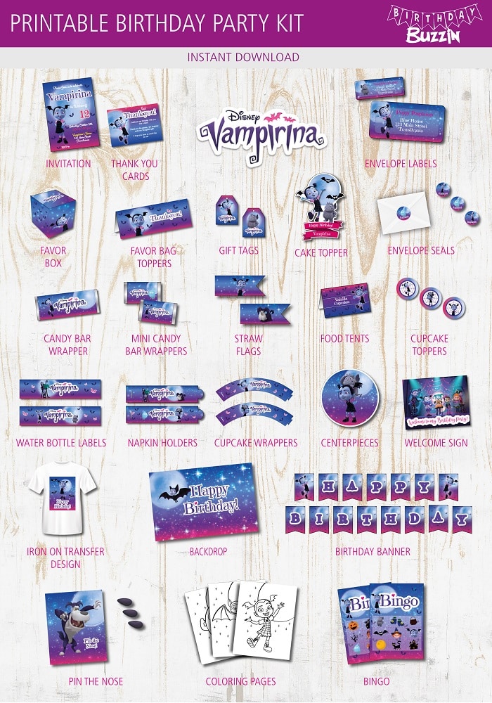 Vampirina Birthday Party Printables Kit