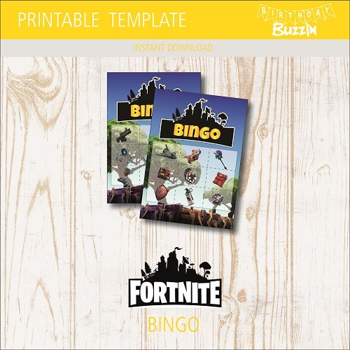 Printable Fortnite Bingo game