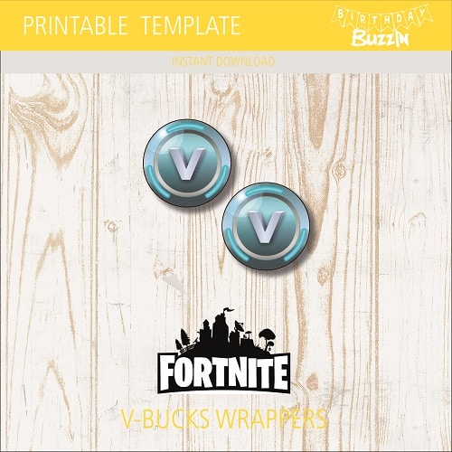 printable fortnite v bucks circles - fortnite v buck list