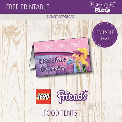 Free printable Lego Friends Food tents