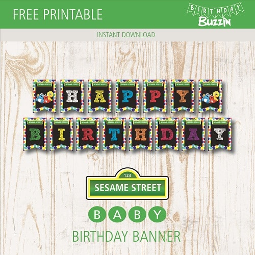 Free Printable Baby Sesame Street Birthday Banner Birthday Buzzin Free Printable Baby Sesame Street Birthday Banner Birthday Buzzin