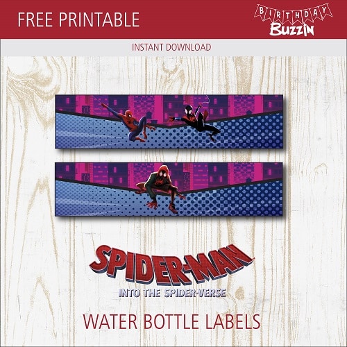 Spiderman Water Bottle Labels, Spiderman Bottle Labels, Water Labels,  Spiderman Birthday Party, DIY - MakeMeDesign