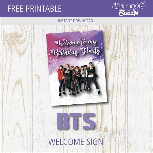 bts birthday invitation card