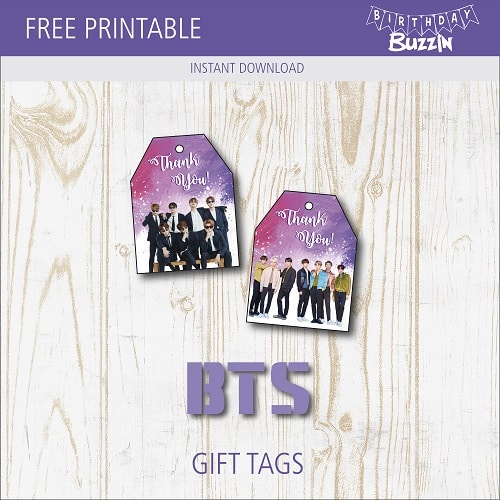 Free printable BTS favor Tags