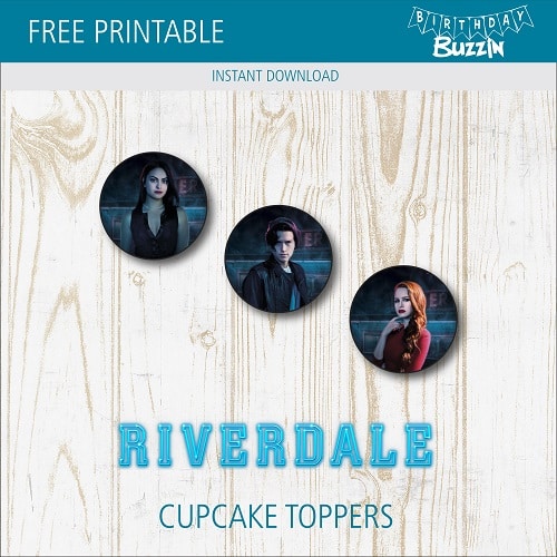 Free Printable Riverdale Cupcake Toppers