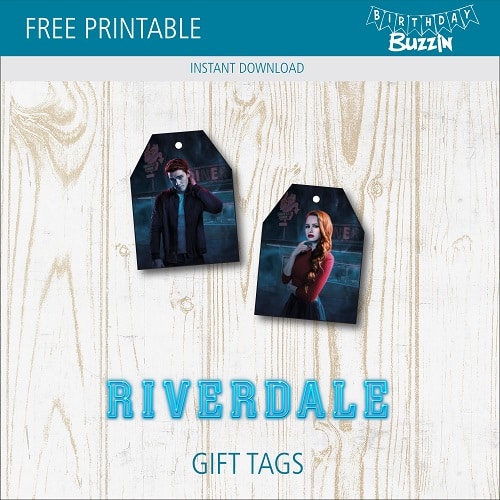 Free Printable Riverdale Favor tags