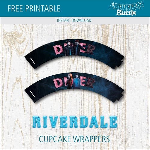 Free printable Riverdale Cupcake Wrappers