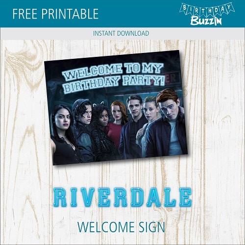 Free printable Riverdale Welcome Sign