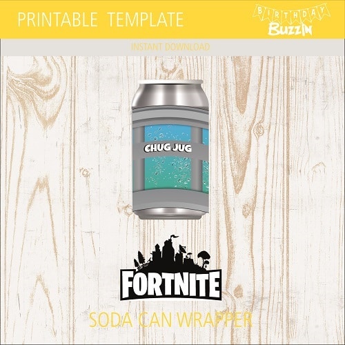 Printable Fortnite Chug Jug Soda Can labels