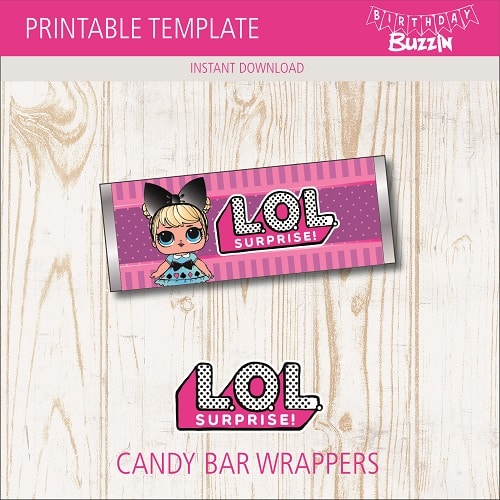 Printable LOL Surprise Candy Bar Wrapper