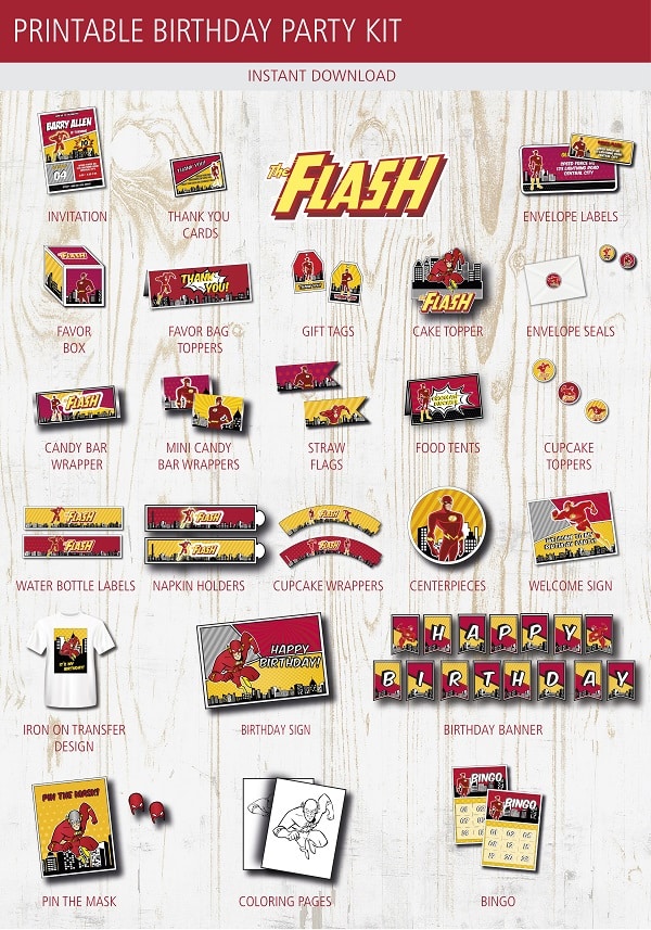 The Flash Birthday Party Printable Kit