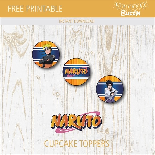 Free Printable Naruto Cupcake Toppers