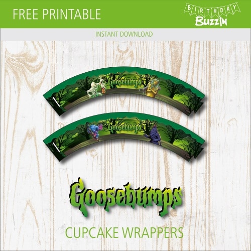 Free printable Goosebumps Cupcake Wrappers