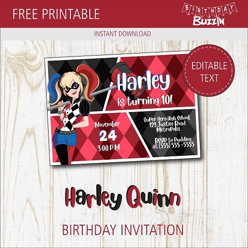 free-printable-harley-quinn-birthday-party-invitations-birthday-buzzin
