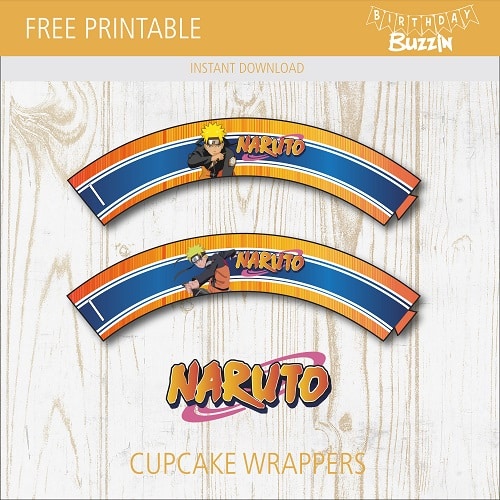 Free printable Naruto Cupcake Wrappers