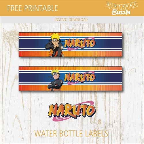 Ninja Party Water Bottle Labels Template Printable Ninja Theme Birthday  Party Decorations Wrappers EDITABLE TEXT DOWNLOAD 