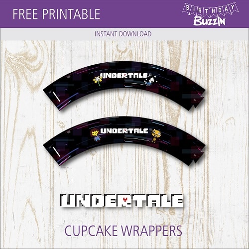 Free printable Undertale Cupcake Wrappers