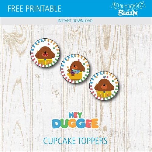 Free Printable Hey Duggee Cupcake Toppers