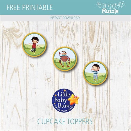 Free Printable Little Baby Bum Cupcake Toppers
