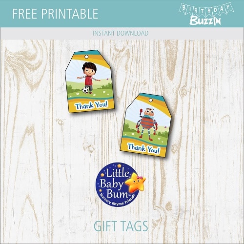 Free Printable Little Baby Bum Favor Tags