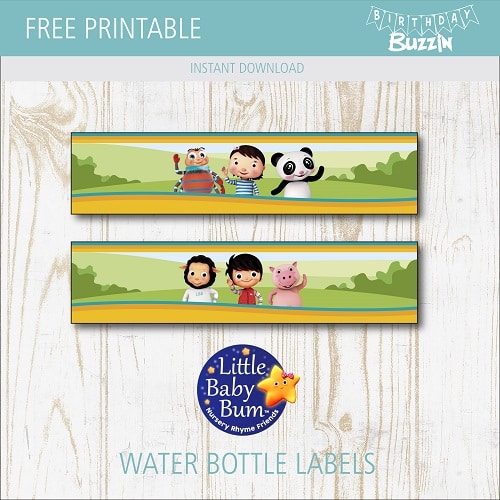 Free Printable Little Baby Bum Water bottle labels