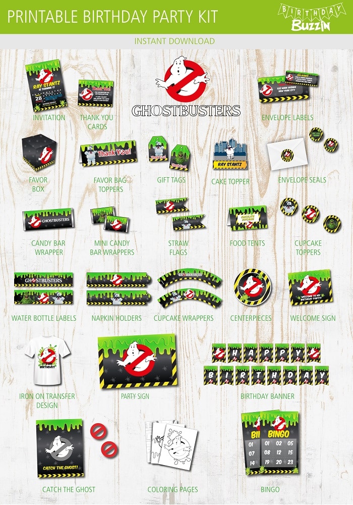 Ghostbusters Birthday Party Printables Archives Birthday Buzzin