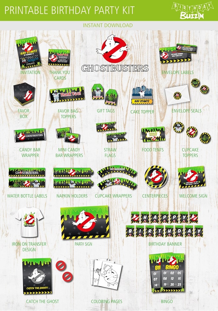 Ghostbusters Birthday Party Printable Kit