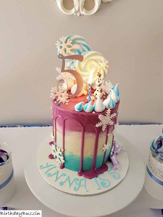 Frozen themed birthday cake