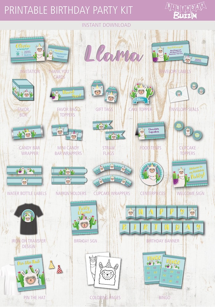 Llama Birthday Party Printable Kit