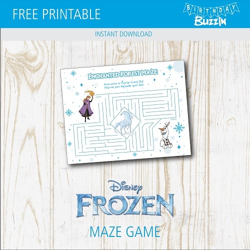 Free Printable Frozen 2 Maze game