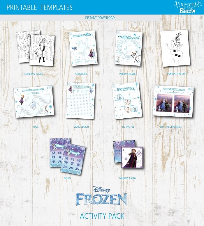 Printable Frozen 2 Activity Pages Pack
