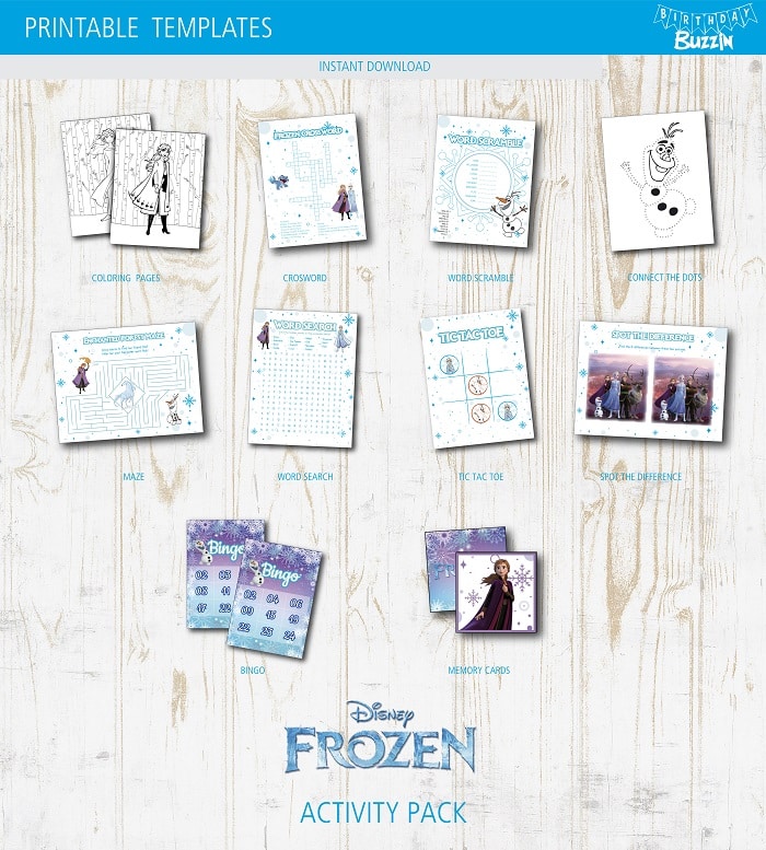 frozen printable games
