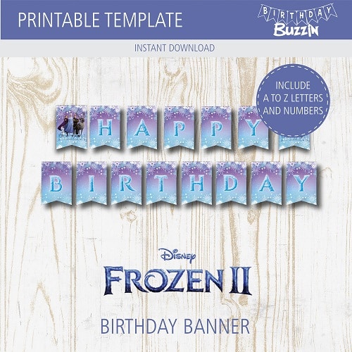 Printable Frozen 2 Birthday Banner