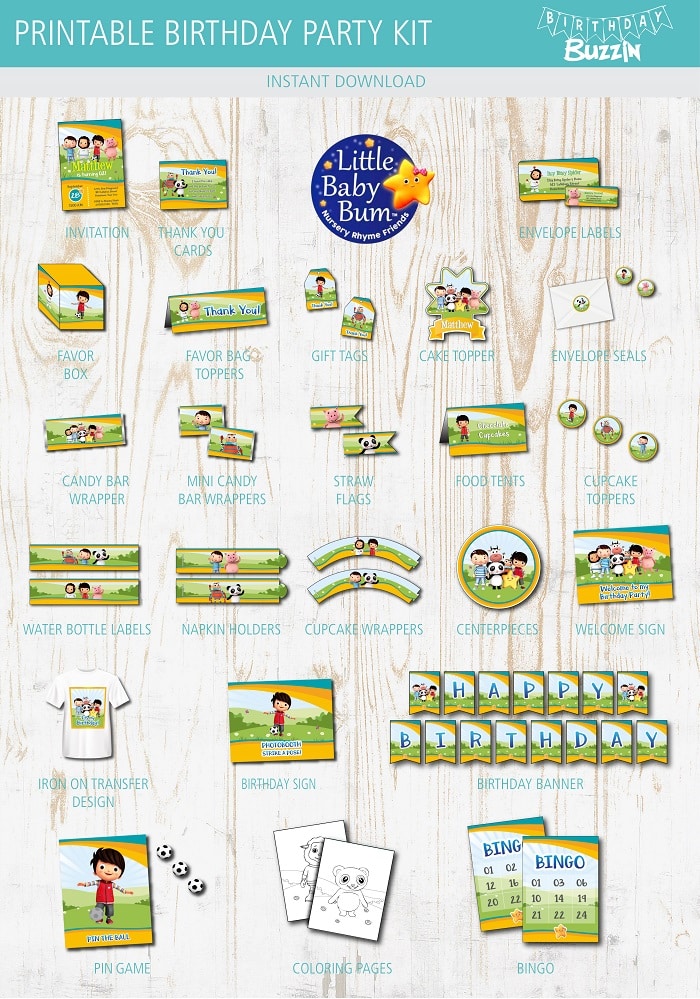 Little Baby Bum birthday party Printable Kit