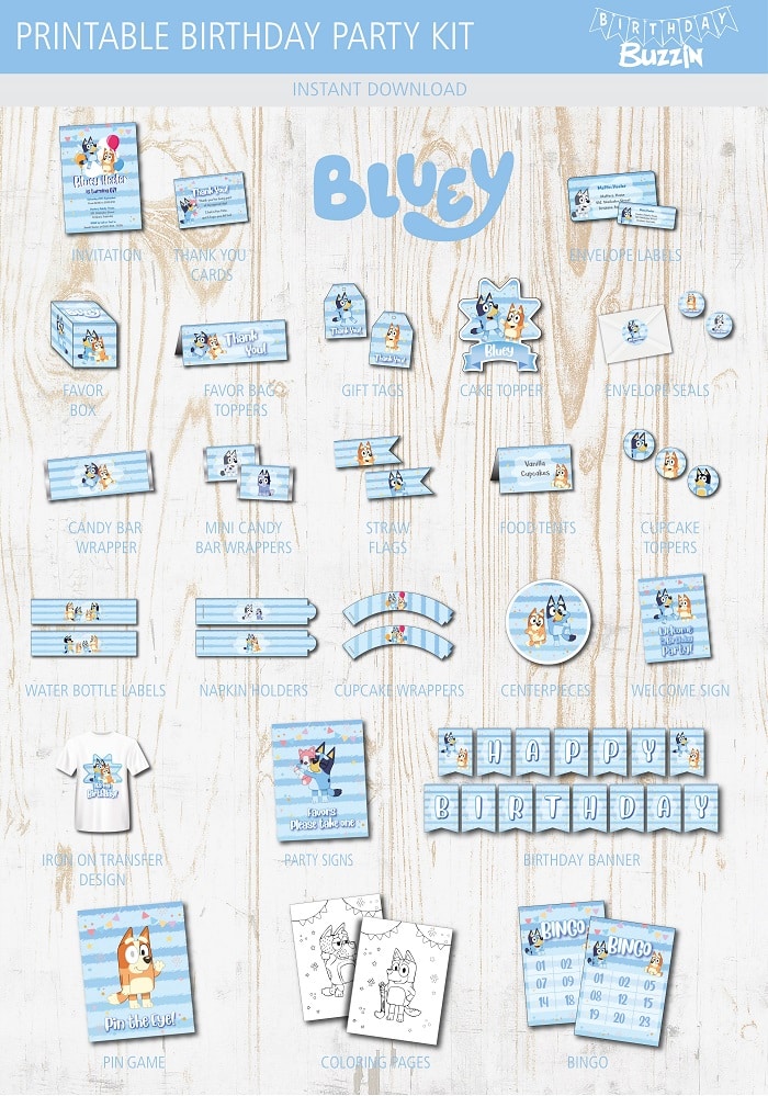 Bluey Birthday party printable Kit