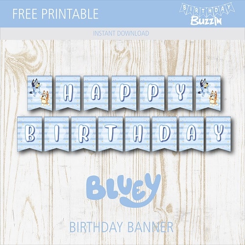 Free Printable Bluey Birthday Banner