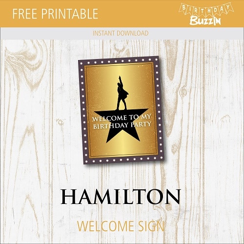 Free Printable Hamilton Welcome Sign