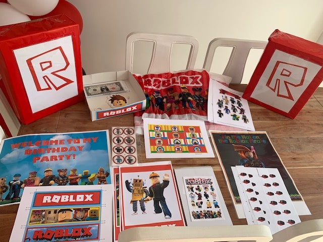 roblox character free roblox party printables