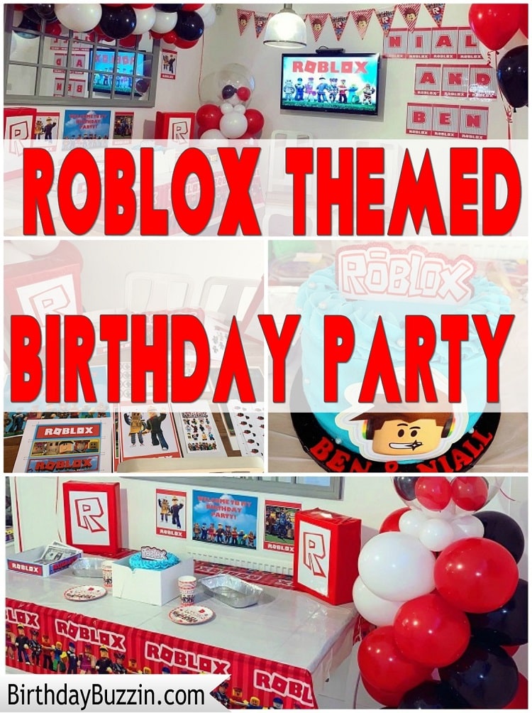 Roblox Themed 8th And 5th Birthday Party Birthday Buzzin - table roblox birthday party ideas