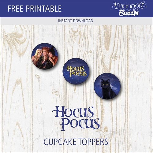 Free Printable Hocus Pocus Cupcake Toppers