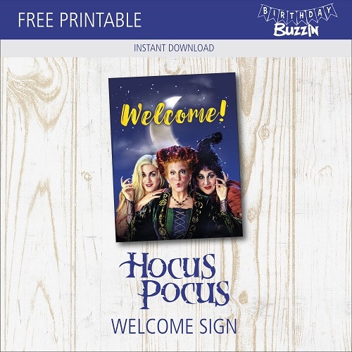 Free Printable Hocus Pocus Welcome Sign