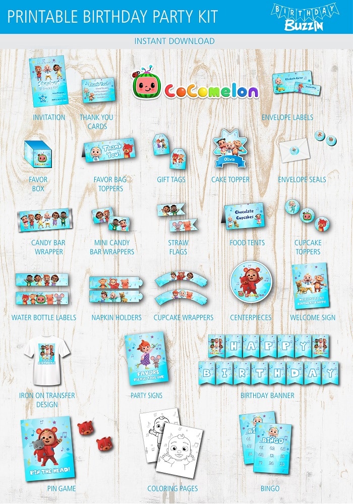 Cocomelon Birthday Party Printable Kit