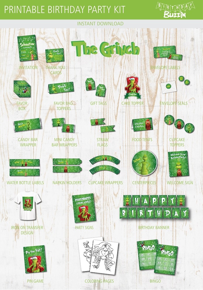 Grinch Party Printables Free