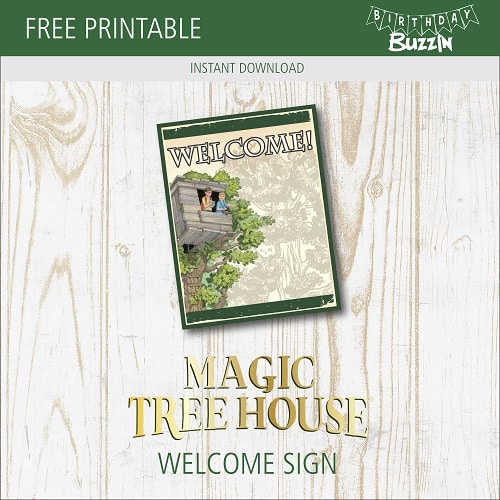 Free Printable Magic Tree House Welcome Sign