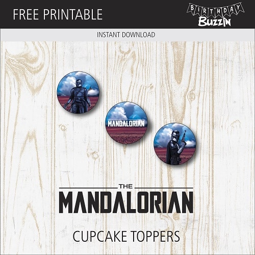 Free Printable Mandalorian Cupcake Toppers