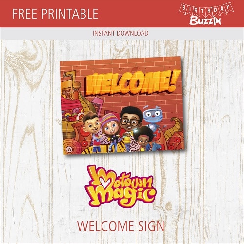 Free Printable Motown Magic Welcome Sign