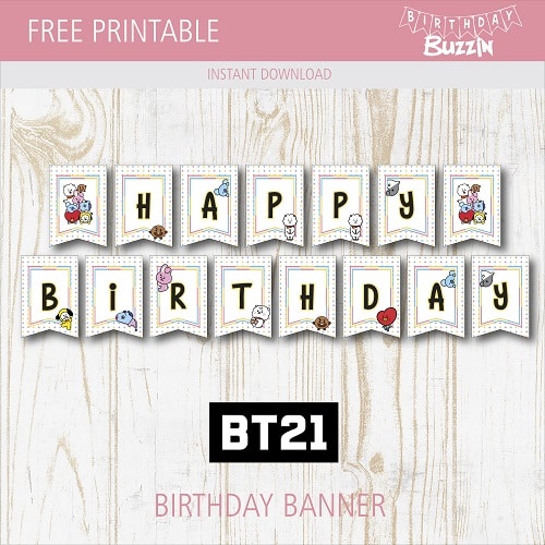 BTS Birthday party printables Archives | Birthday Buzzin