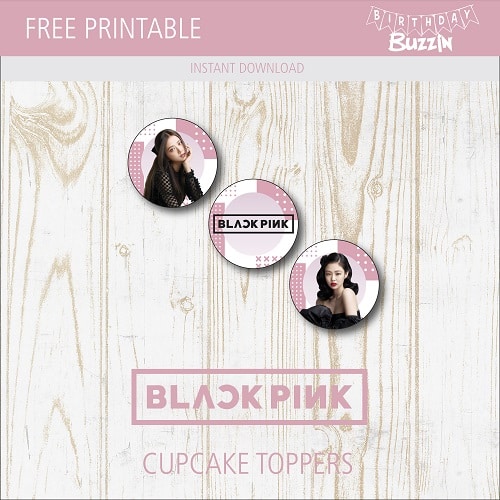 Free printable Blackpink Cupcake Toppers