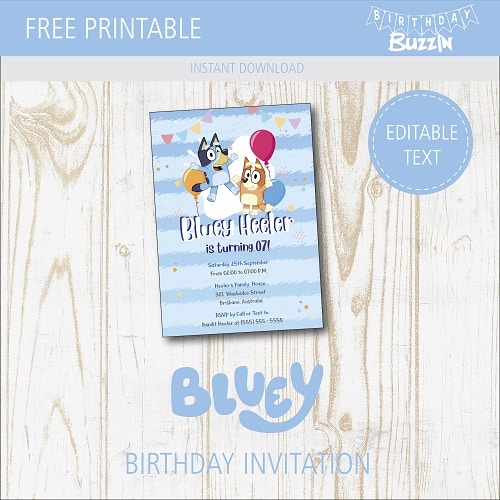 Bluey Birthday Party Invitation, Bluey birthday party ideas